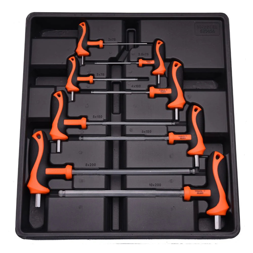 Harden 8 pcs T handle hex key set 520656